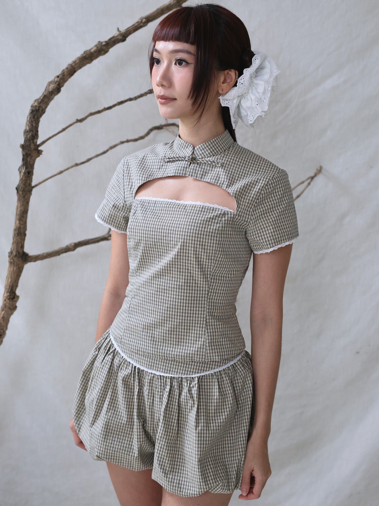 Celesse Top in Gleam Check