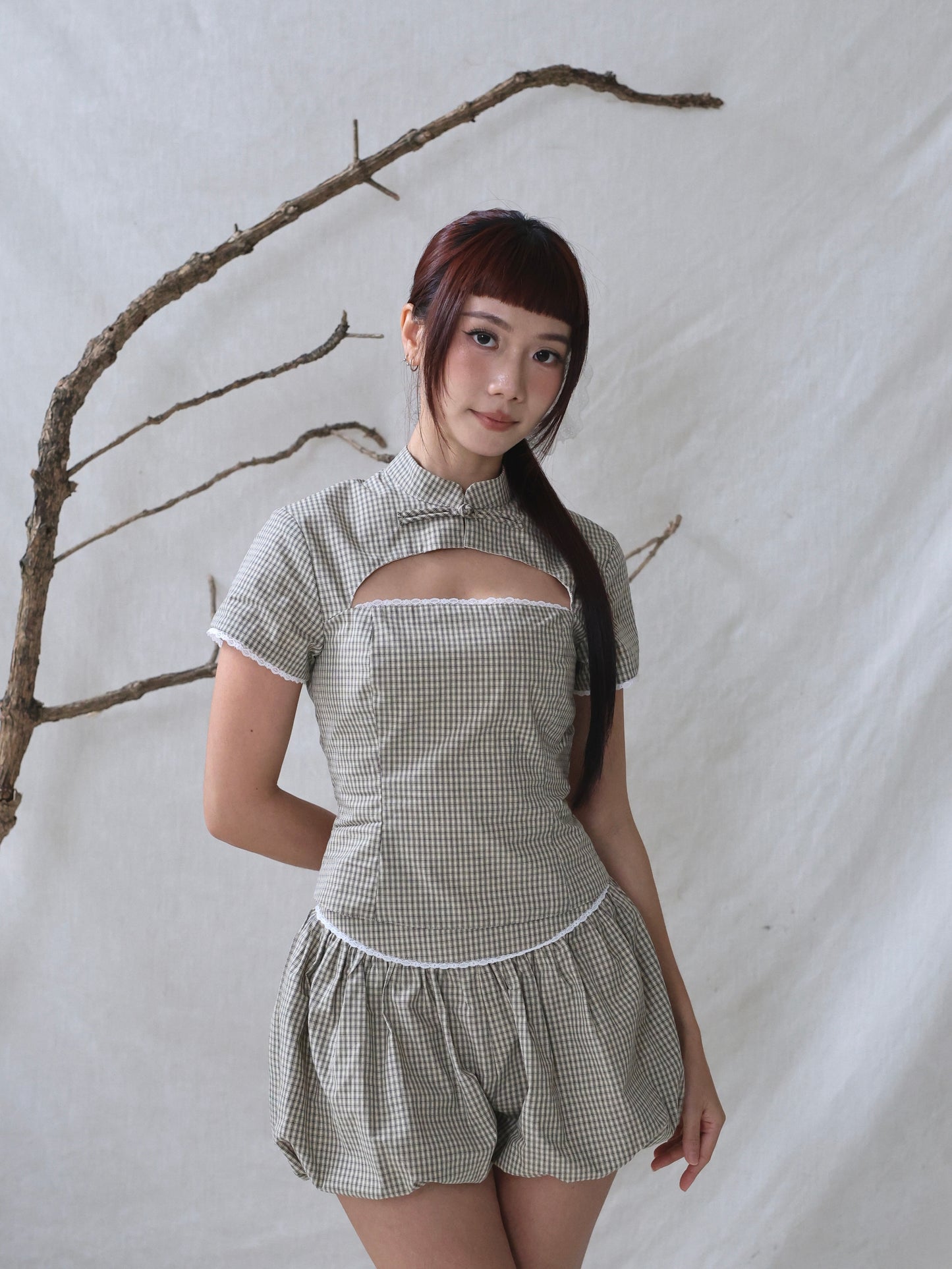 Celesse Top in Gleam Check