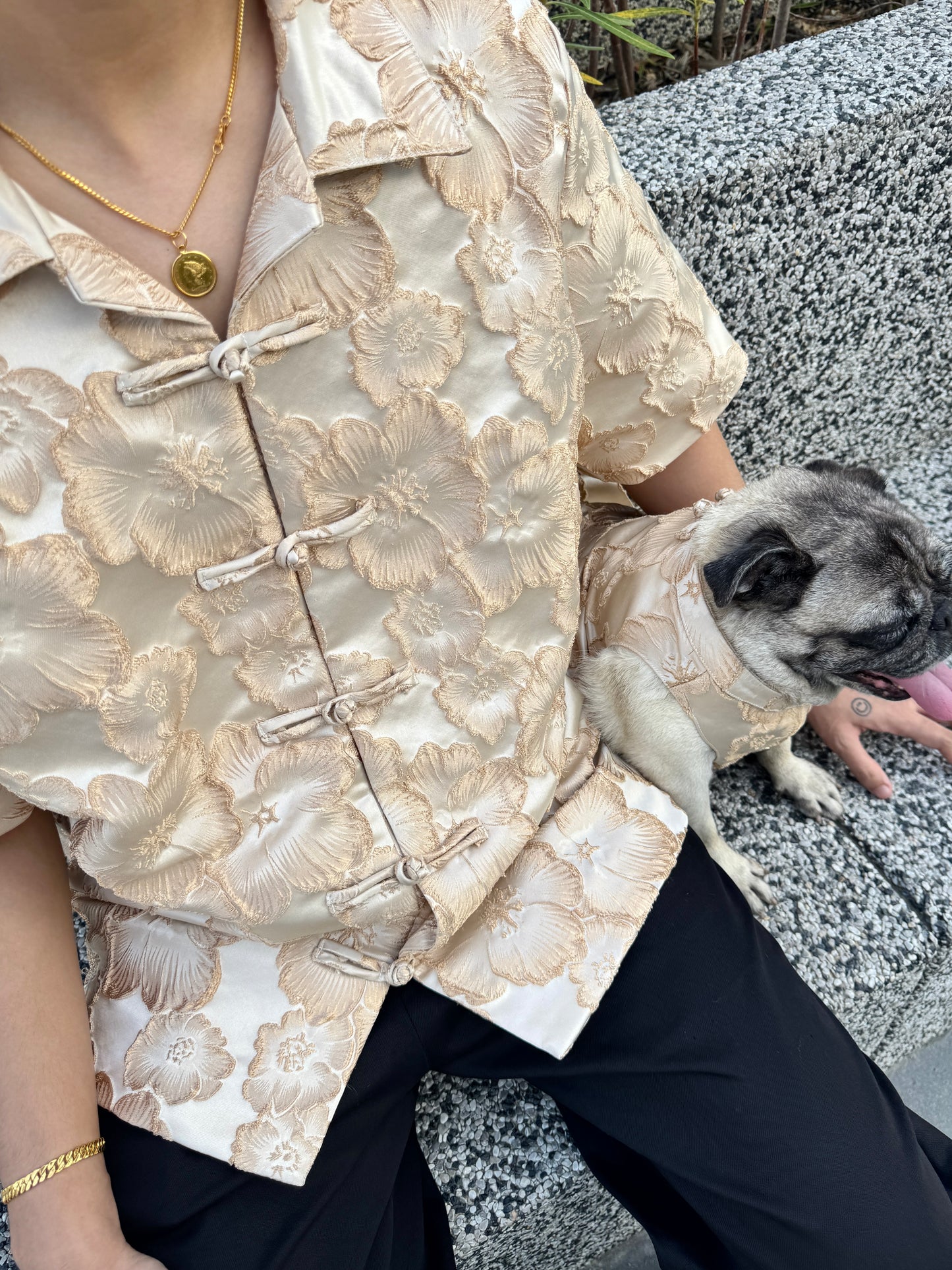 Pawfect Shirt in Champagne Bloom