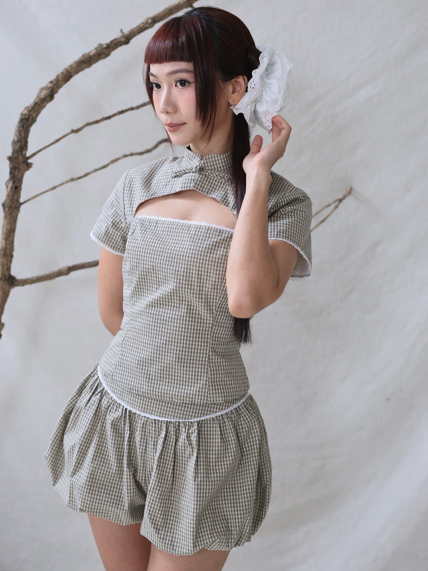 Celesse Shorts in Gleam Check